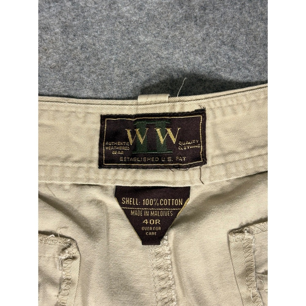 WWII Vintage Mens Khaki Cargo Pants 100% Cotton Tan 40R - Picture 6 of 11